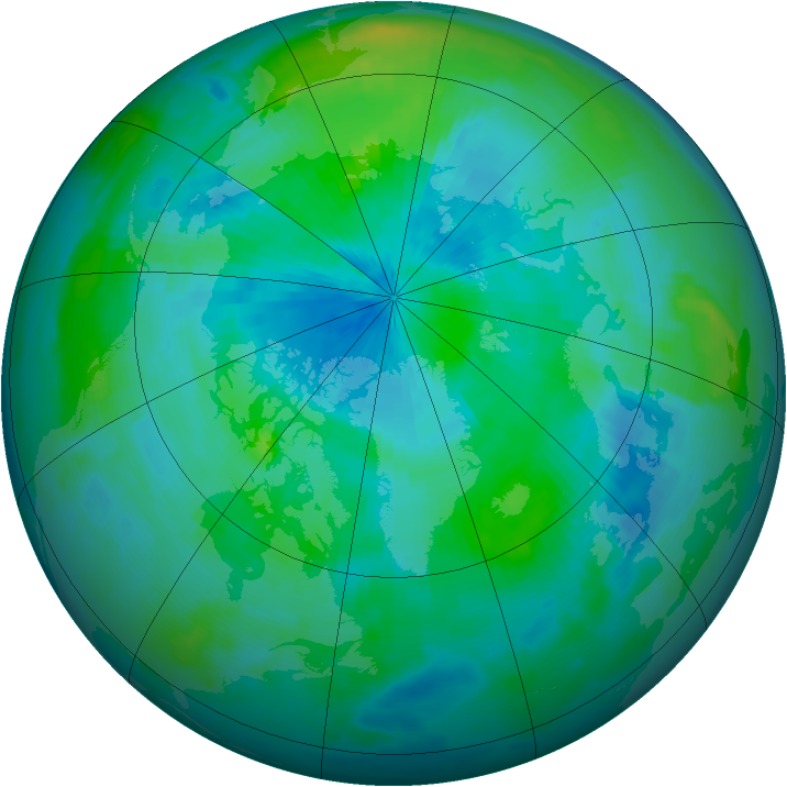 Arctic ozone map for 11 September 1997